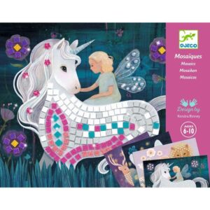Fairy with unicorn mosaic art kit for kids.