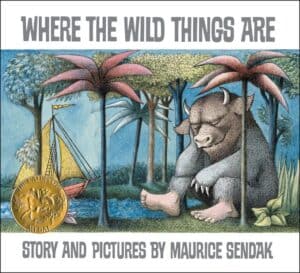 Book cover with monster and sailboat in jungle.