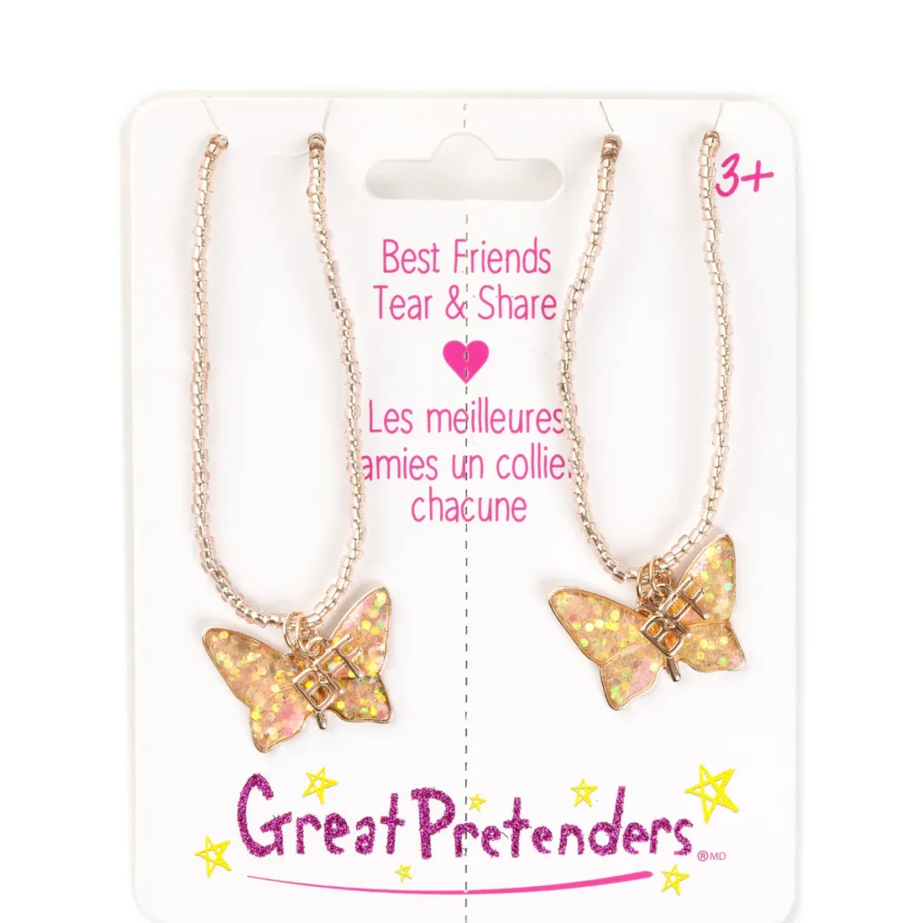 Best friends butterfly necklaces for kids.