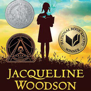 Brown Girl Dreaming book cover with awards.