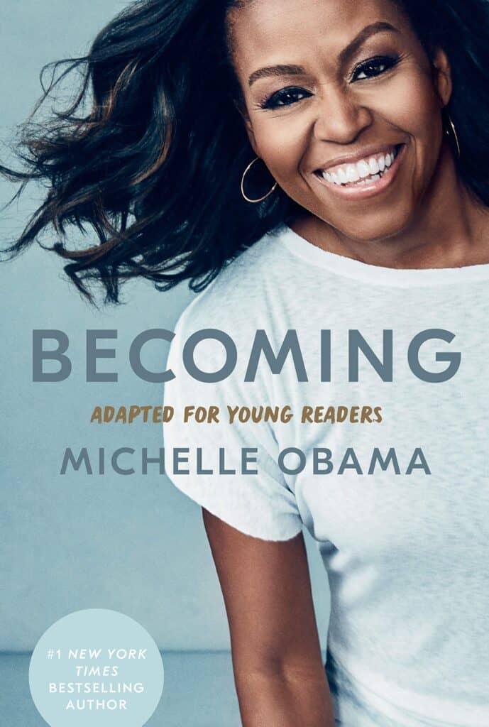 Book cover: Becoming, adapted for young readers.