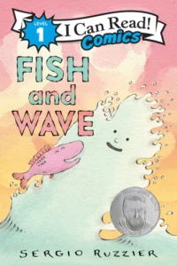 Fish and Wave comic book cover, Sergio Ruzzier.
