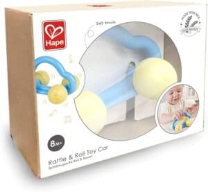 Hape Rattle and Roll Toy Car for infants