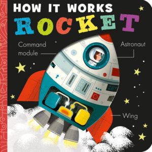 Children's book cover: How Rocket Works illustration.