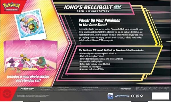 Iono's Bellibolt EX Pokémon card collection pack.