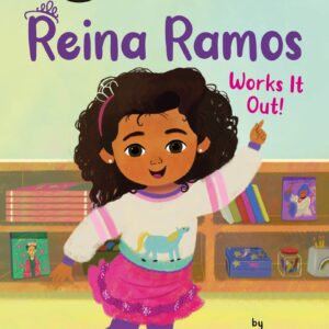 Reina Ramos book cover, girl with books and unicorn shirt.
