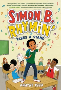 Simon B. Rhymin' book cover illustration with kids.