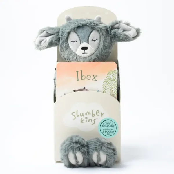 Ibex plush and book set by Slumberkins.