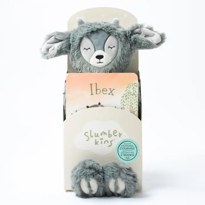 Ibex plush and book set by Slumberkins.