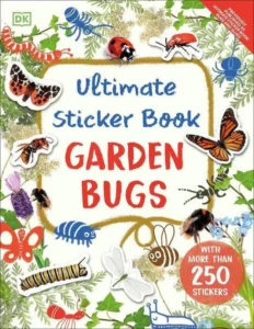 Garden bugs sticker book with 250 stickers.