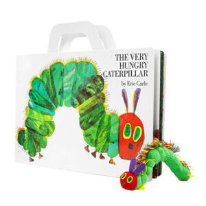 The Very Hungry Caterpillar book and plush toy.