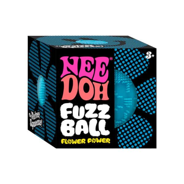 Nee-Doh Fuzz Ball toy in colorful packaging.