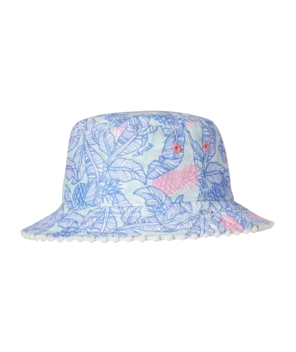 Colorful floral-print bucket hat