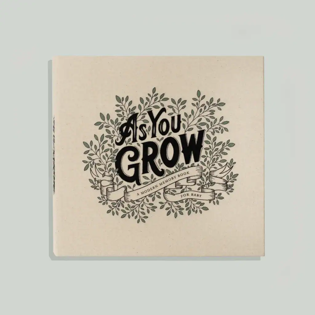 'As You Grow' baby memory book cover.