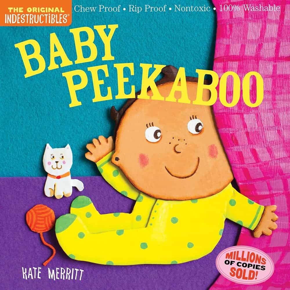 Baby Peekaboo book cover with cute illustrations.