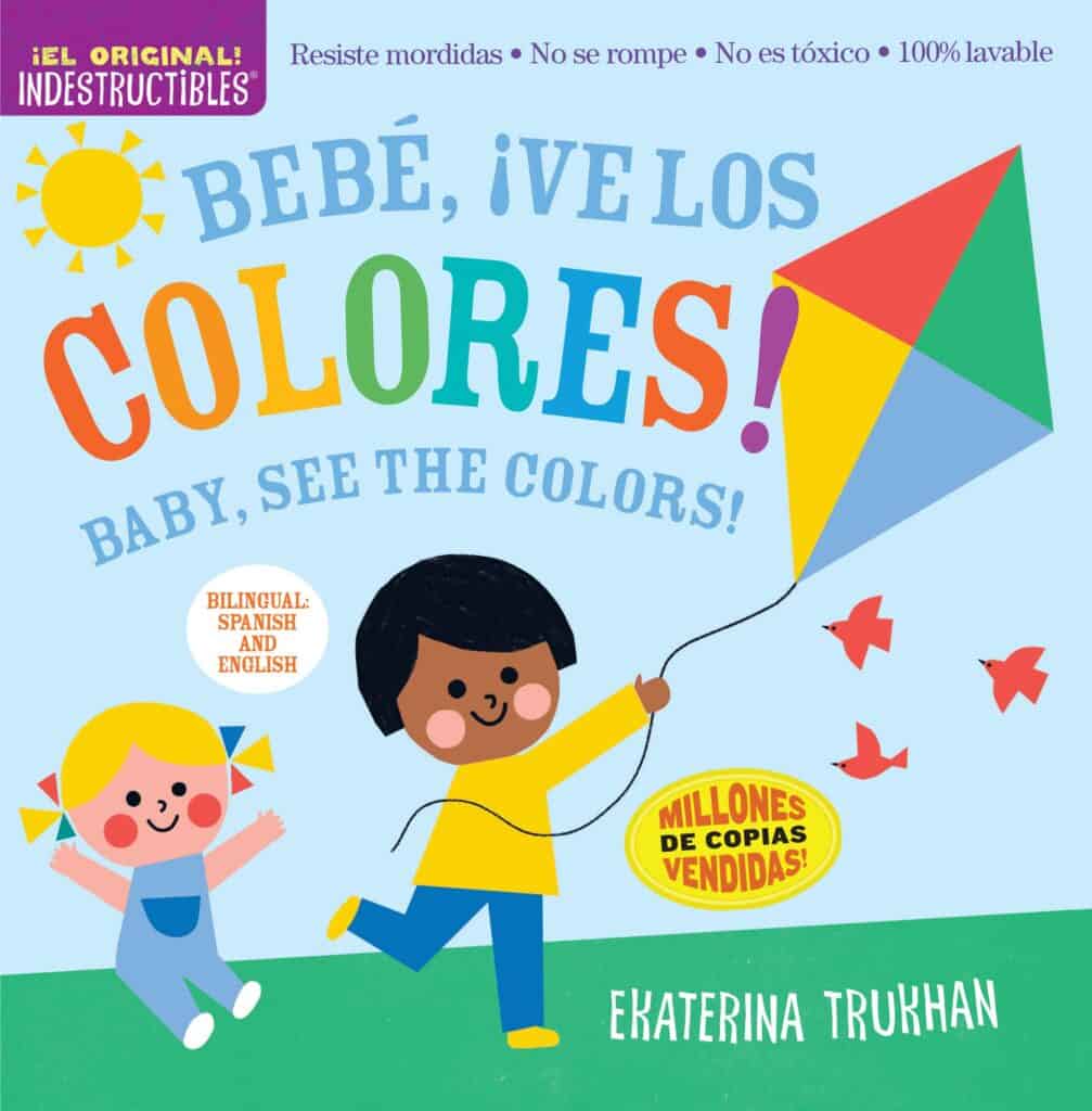 Bilingual children's book cover: Baby, See Colors!