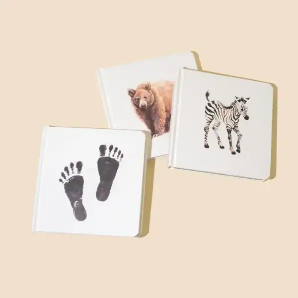 Three animal-themed children's books displayed.