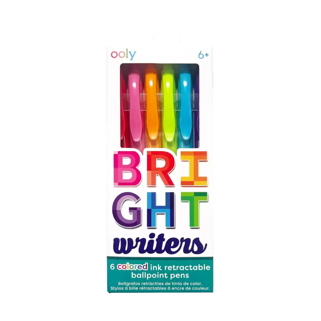 Colorful retractable ballpoint pens pack.