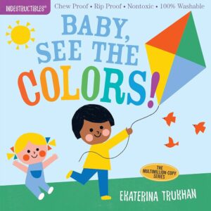 Children and colorful kite on book cover.