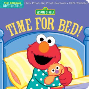 Elmo with teddy, Time for Bed book cover.