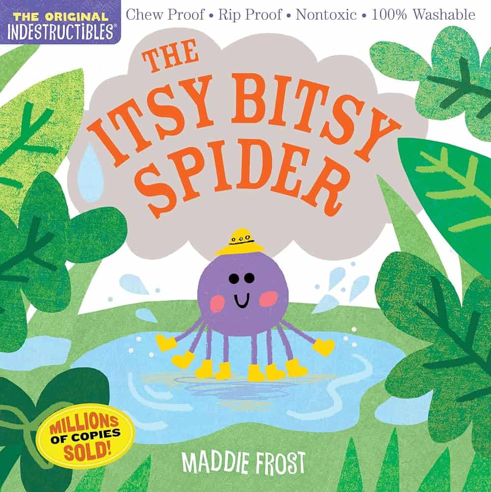The Itsy Bitsy Spider book cover illustration.