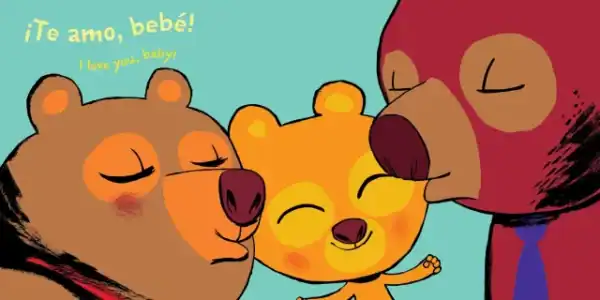 Bears expressing love with closed eyes and smiles.