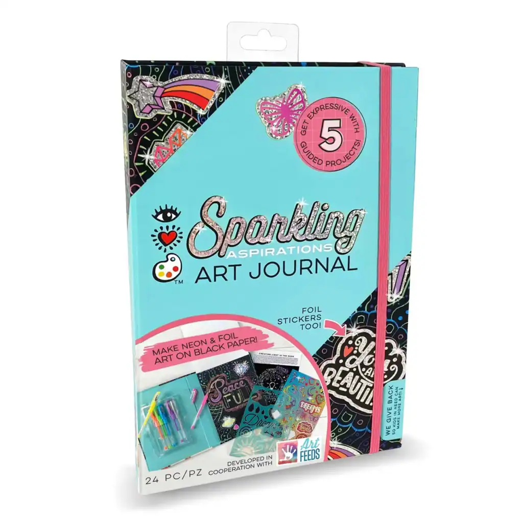 Sparkling Aspirations Art Journal with foil stickers