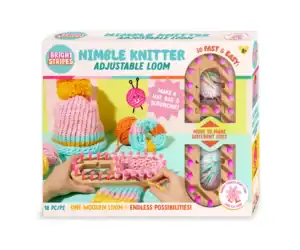 Bright Stripes Nimble Knitter Adjustable Loom package.