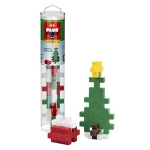 Plus-Plus building set with Christmas tree design.