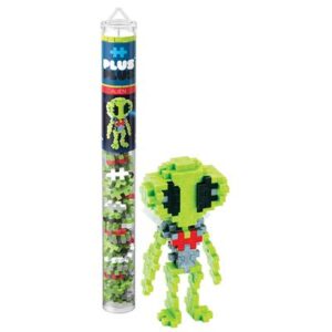 Plus Plus alien building toy, tube and model