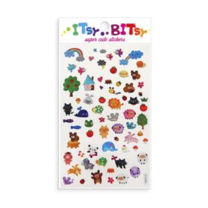 Colorful animal and nature stickers collection.