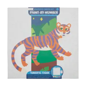 Tiger paint-by-number canvas kit for children