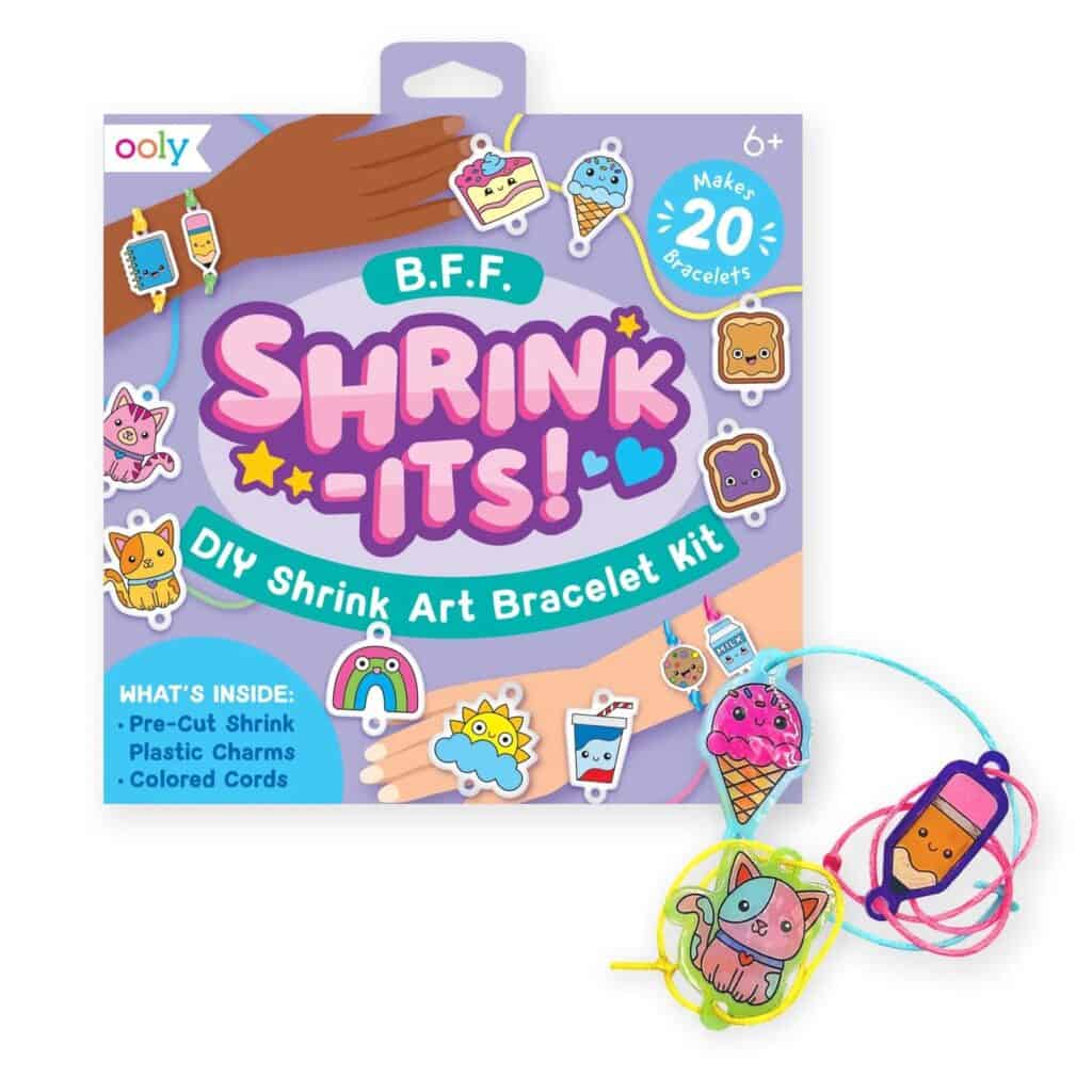 DIY shrink art bracelet kit with charms.