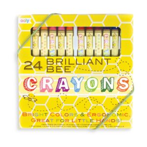 Colorful crayon set for kids, 24 pieces.
