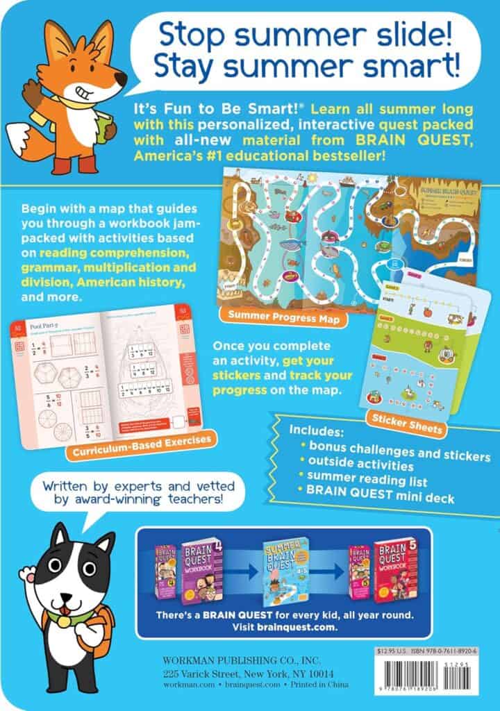 Brain Quest workbook helps prevent summer learning loss.