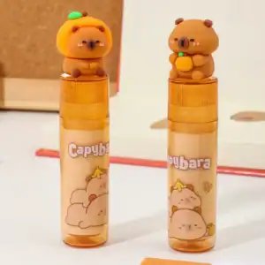 Cute capybara-themed lip balm containers.