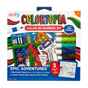 Colortopia paint kit with illustrated boards and markers