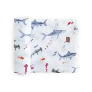 Muslin cloth with ocean animal print