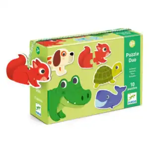 Animal-themed puzzle box for kids aged 2+.