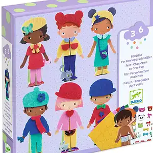 Djeco felt characters dress-up kit for kids.