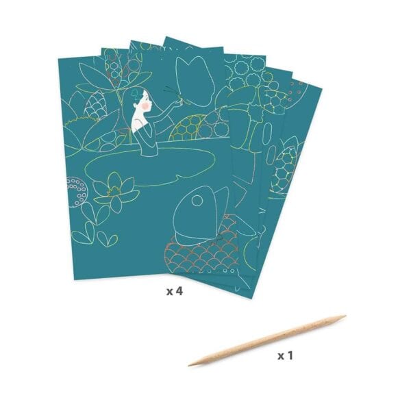 Art scratch cards with stylus included.