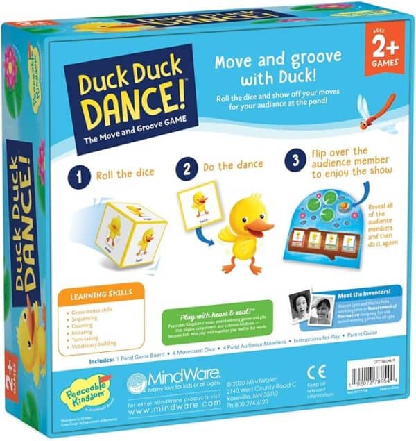 Duck Duck Dance game box for young children.