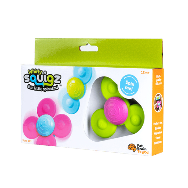 Whirly Squigz silicone spinners toy packaging