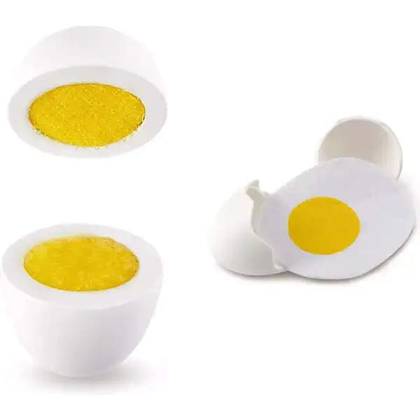 Egg-shaped pot scrubber and sponge set