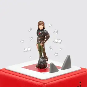 Toy figure on audio storytelling device.