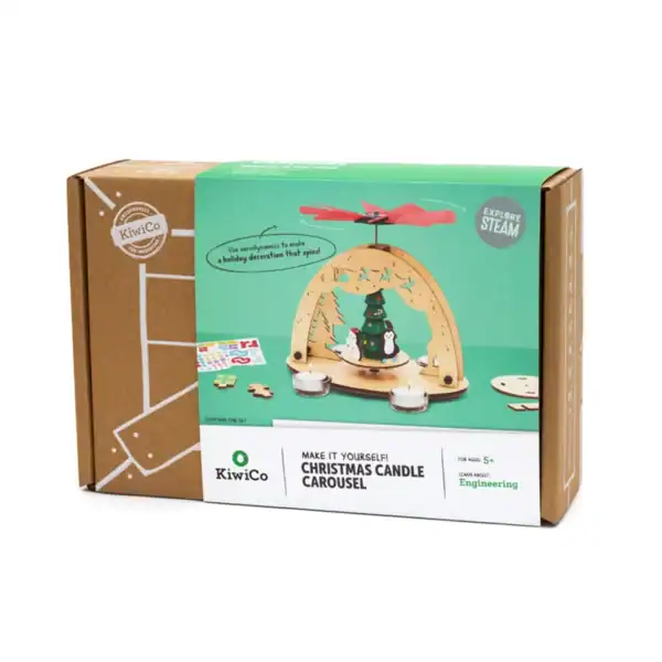 KiwiCo Christmas candle carousel kit packaging