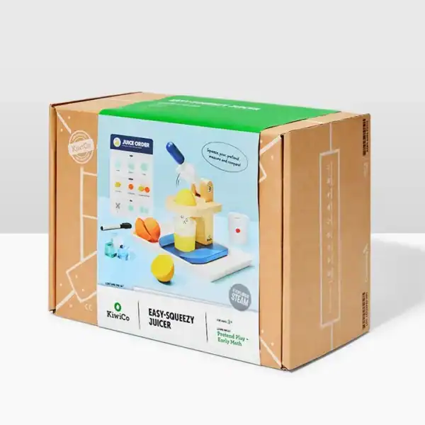KiwiCo Easy-Squeezy Juicer toy packaging box.