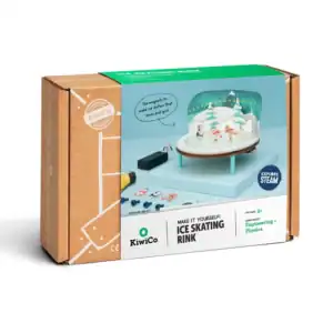 KiwiCo ice skating rink DIY kit packaging