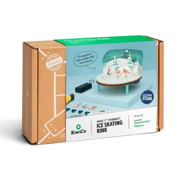 KiwiCo ice skating rink DIY kit packaging