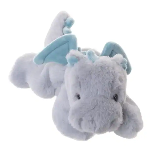 Gray plush dragon with blue wings